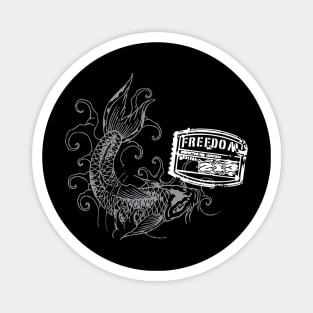 Chinese Fish Freedom Creative Design Magnet